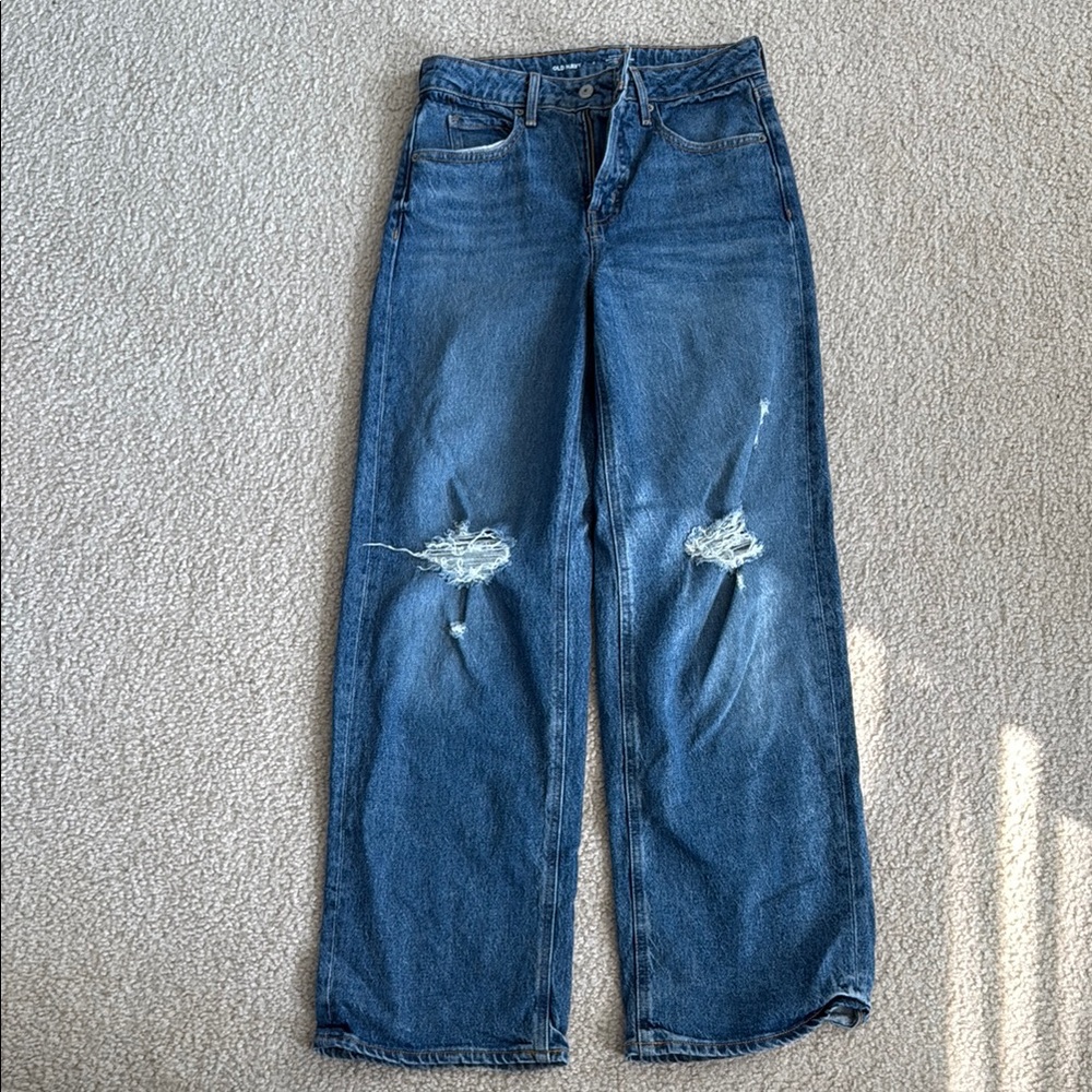 Old Navy Blue Straight Leg Jeans